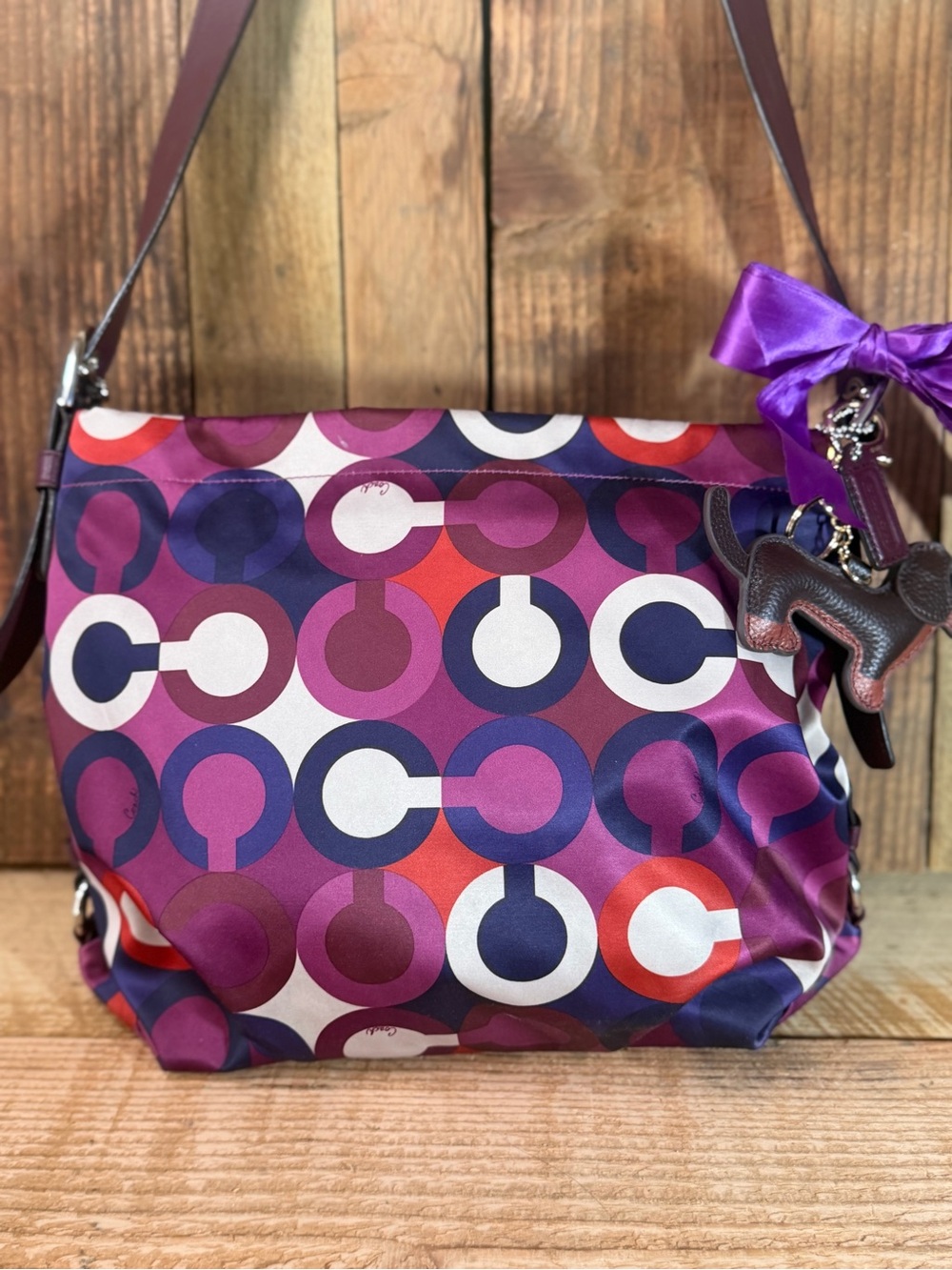 Coach Op Art Printed Duffle Shoulder Bag 🎨✨👜